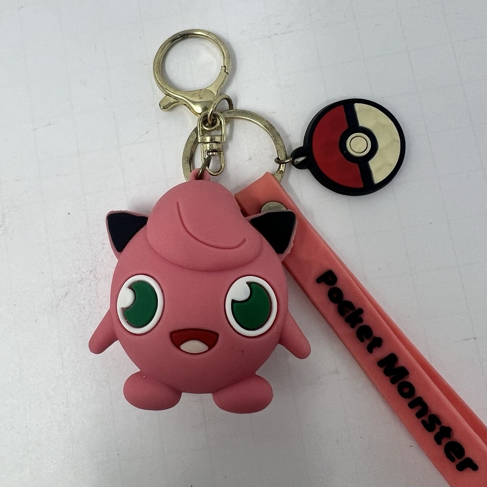 Pokemon Jigglypuff Keychain Mini Pink Figure‎ Collectible Pocket Monster